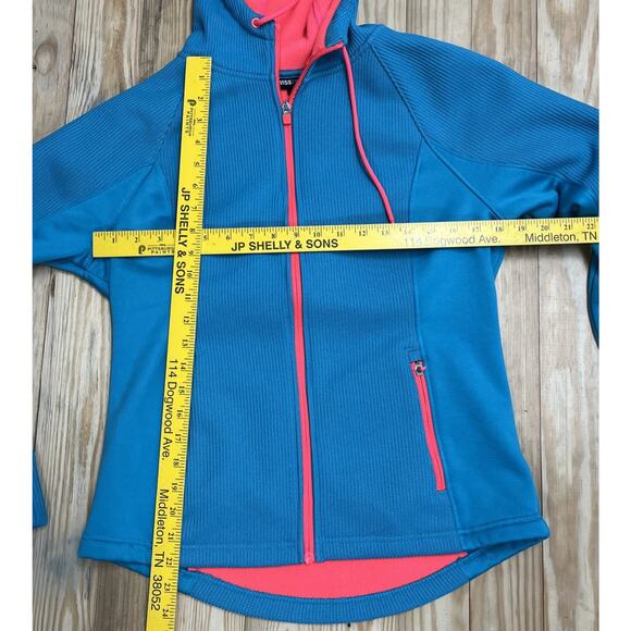 Swiss Tech Women's Waffle Knit Tech Fleece Hooded Jacket M - Picture 5 of 6